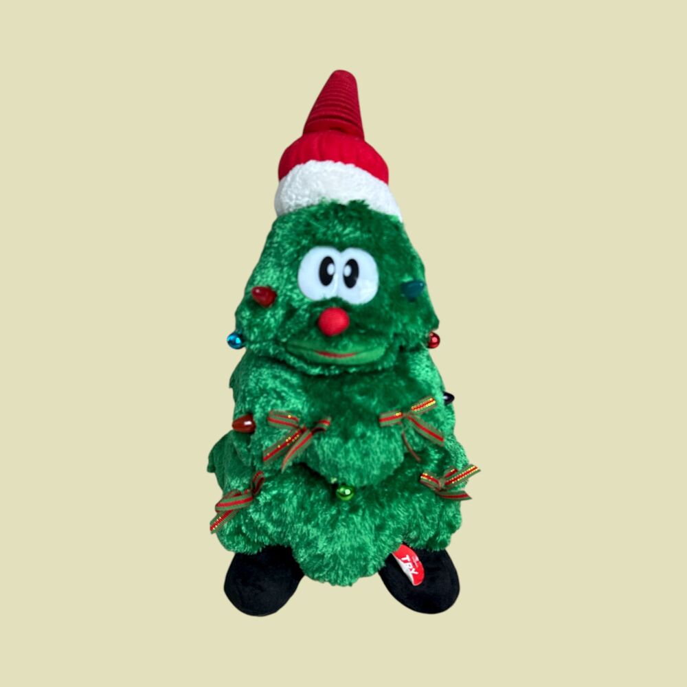 Sound N Light Animated Singing Christmas Tree Plush Lights Up Works Tested